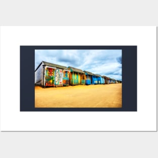 Sandilands Beach Huts Chalets Sutton On Sea Lincolnshire Posters and Art